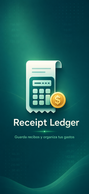 Vista de lanzamiento de Receipt Ledger
